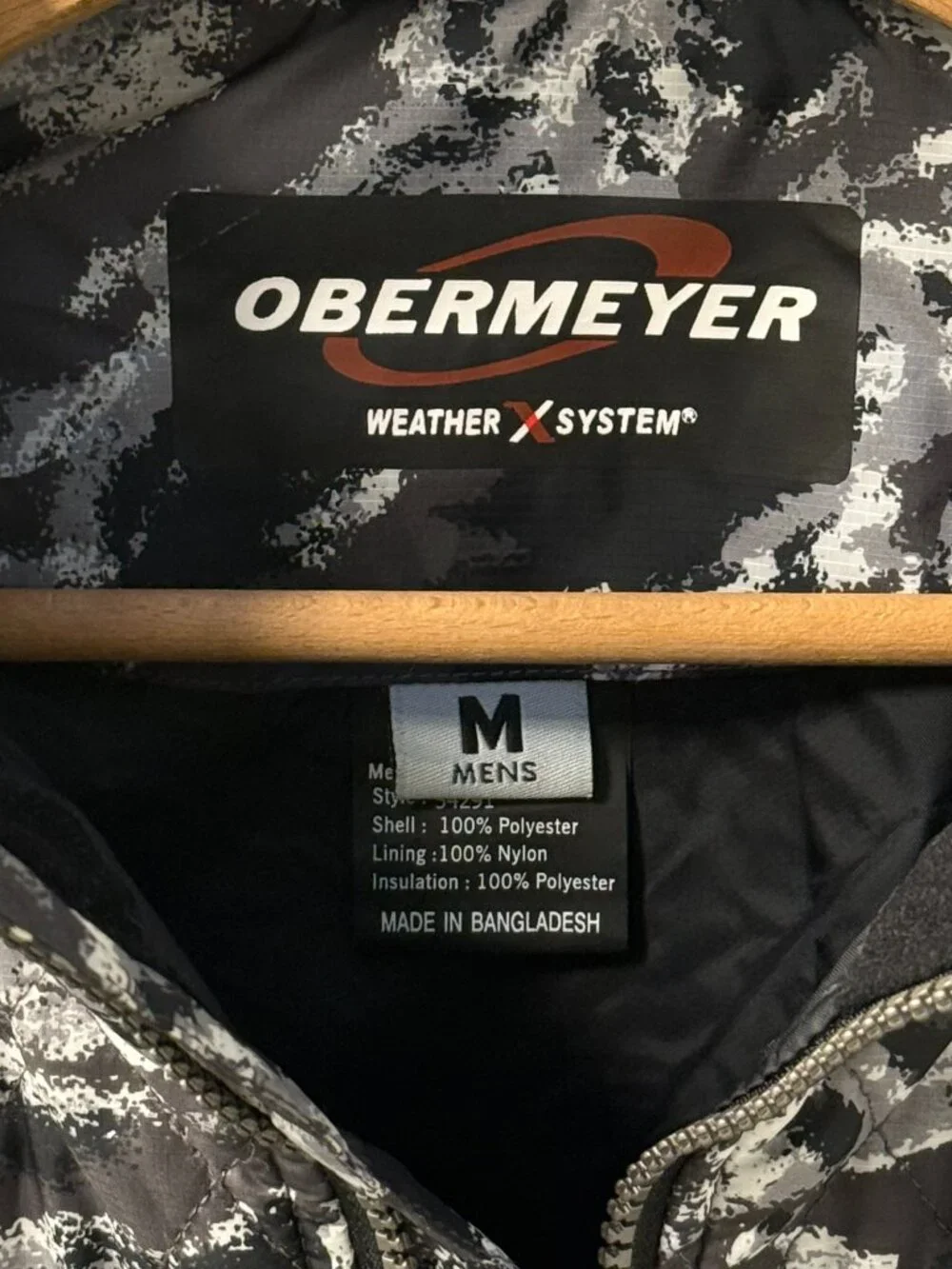 Vintage Obermeyer Weather System Insulated Quilted Camo Vest Size Medium